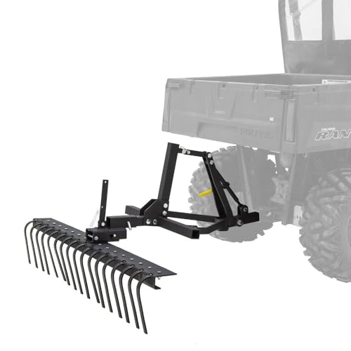 Black Widow ATV and UTV 3-Point Attachment System Kit with Rake