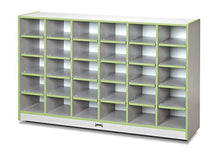 Jonti-Craft Rainbow Accents 30 Cubbie-Tray Mobile Storage Key Lime