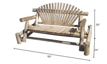Furniture Barn USA White Cedar Log 5' Glider White