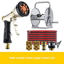 Hose Trolley Silver 50 M Classic Hose Reel Fit Right Garden Hose Reel Cart Particularly Stable Garden Tool Accessories (Silver 40m)