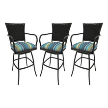 Set of 3 - Outdoor Indoor Extra Tall 34" Bar Stool - Erin on Brown Frame