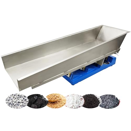 INTSUPERMAI Electromagnetic Vibrating Power Feeder Machine Granular Vibratory Feeder Vibrator Shaking Conveyor with Hopper Tray and Controller