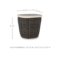 Signature Design by Ashley Kimora 1-Piece Wicker Outdoor Side Table