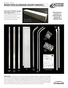 1500 Series Aluminum Door Canopy with Sidewings