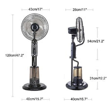 CUTPOIY Outdoor Misting Fan with Water Tank, Oscillating Cooling Fan for Patio Garden, 3 Speeds, Timer, Shaking Head
