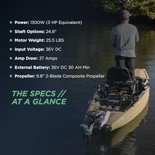 Newport NK300 Electric Kayak Motor 3HP Equivalent 36V Grey