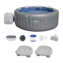 Bestway SaluSpa Santorini HydroJet Inflatable Hot Tub with EnergySense Cover