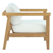 Modway EEI-3113-NAT-WHI-SET 5 Piece Bayport Outdoor Patio Teak Set, Natural White