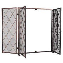 Generic 32inch Decorative Hearth Screen Metal Foldable with Doors Baby