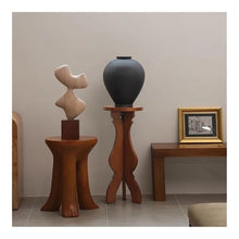 WOAITIANTIAN Vase Stand Creative Art Bonsai Display Three Legged Stand, Indoor Wooden Sofa Corner Table