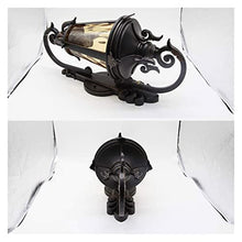 ALDEPO Wall Lamp 1-Light Outdoor Exterior Wall Down Lantern Corridor Sconce Traditional Porch Patio Lighting Fixture with One E27 Base, Water-Proof, Cast Aluminum Housing, Glass Panels (Color : XL)