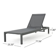 Heliodeck Outdoor Adjustable Chaise Lounge Chair Set of 2, Heavy Duty 400LBS Capacity Aluminum Frame with Breathable Mesh Seat, UV Resistant Patio Recliner for Pool, Beach, Yard