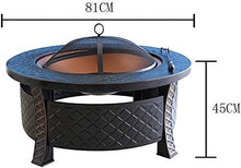 SLGGPJBU Outdoor Fire pit Bonfire Wood Burning Patio Grill Firepit for Outside Grill CharSmokeless Grill with Spark Screen Poker and Fireplace Cover Stove Grill