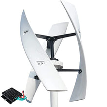 HUIZHITENGDA 2000W No Noise Vertical Axis Wind Turbine Generator Kit,12V 24V 48V with MPPT Controller Magnetic Levitation Wind Turbine for Homes Energy Supplementation(White),12v