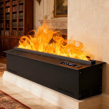 Sushangmao 2025 Upgraded Heater Water Vapor Fireplace/3d Atomizing Fireplace Recessed, 9 Color Adjustable Led Flame, App/Remote/Touch Control, 8-12h Duration, Low-Noise Humidifier 80cm