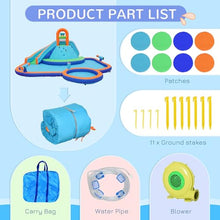 Outsunny Kids Inflatable Water Slide 4-in-1 Bounce House Multi-Colored