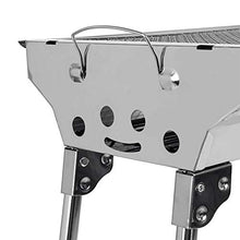 QTBH Grill for Outdoor Portable Foldable Stainless Steel Barbecue Grill Outdoor Charcoal Grill Barbecue for Outdoor Camping Cooking， 28.7"×13.2"×27.6" Barbecue Grill