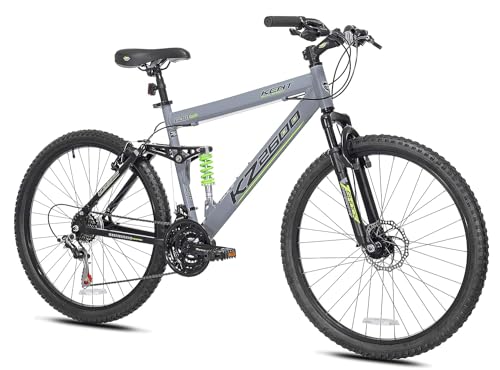 Kent International Kent 26" KZ2600 Full Suspension Mountain Bike Gray/Green