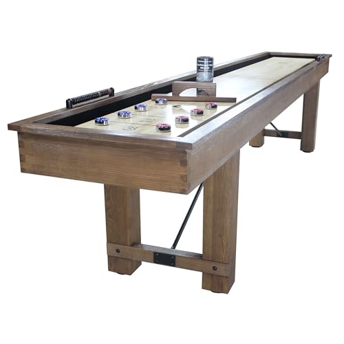 Playcraft Montauk Pecan 12' Shuffleboard Table Whitewash