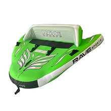 RAVE Sports 3 Person Inflatable Nylon Wake Hawk Towable Boating Water Tube Green
