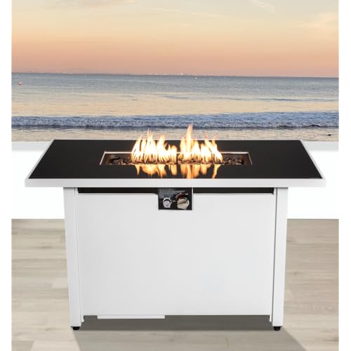 Outdoor Fire Pit Table with Steel Construction and Lid for Patio Use