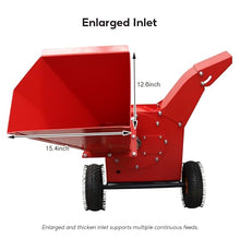 TECHTONGDA Hand-Pushed Electric Wood Chipper Shredder, Multifunctional Garden Branch Crusher for Straw Grass Fruit Tree Trimmings, 220V