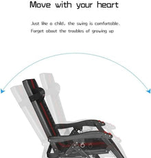 Rocking Chair Balcony Rocking Chair for Seniors Handrail with Massage Roller Folding Adult Nap Chair with Metal Buckle Multi-Purpose Leisure Rocking Chair for Patio Deck