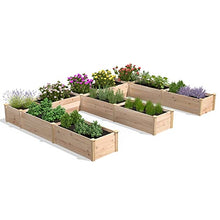 Greenes Fence Premium Cedar Raised Garden Bed E-Shaped 10' x 14' x 16.5" Natural Cedar