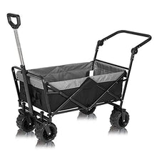 Laundry Trolley Handcart, Garden Trolley, Collapsible Trolley Outdoor Cart Folding Camping Cart with Lining for Camping Garden Beach All Terrain with Rubber Wheels with Brakes/Ligh