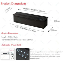 Multi-Colour RGB 3D Water Vapour Fireplace with Adjustable Brightness, Atomized Flame Effect, Automatic Water Refill, Remote and Touch Screen Control, Easy Install Design