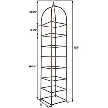 H Potter 8.5 Foot Iron Garden Obelisk Trellis | Heavy-Duty Ornamental Metal Landscape Hardscape for Climbing Plants | Large Handcrafted Vertical Yard Art - Model GAR470L