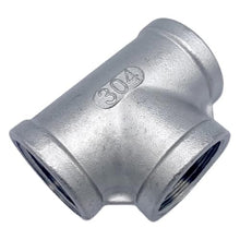 Monjule 1/8" 1/4" 3/8" 1/2" 3/4" 1" 2" 3" NPT Female Tee 3 Ways Splitter 201 304 316 Stainless Steel Pipe Fitting Connector Coupler(NPT SS304,3")