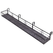 Jrameoy Balcony Railing Plant Stand, Metal, Black, with Guardrail Fence Design, 130 lbs Load Capacity