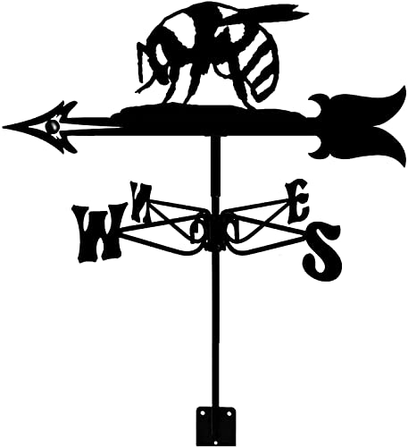 Weather Vane Bee Metal Weather Wind Animals Shape Weather Direction Indicator Iron Courtyard Roofs Measuring Tools Decoration of Outdoor Sheds Hat (Donkey Normal) (Logo normal)