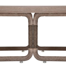 Baja Rectangular Outdoor Coffee Table in Eucalyptus and Brown Rope