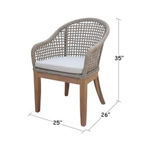 Outdoor 7 Piece Teak Patio Furniture Set with a Table and 6 Chairs