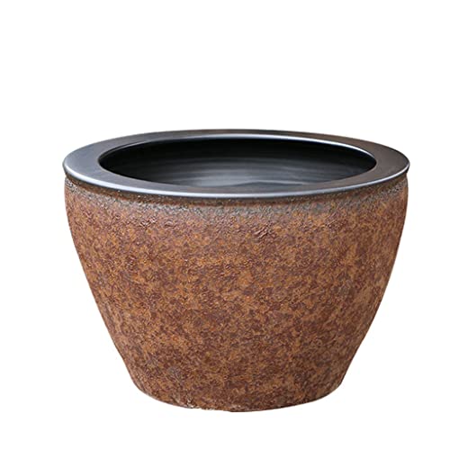 HIHELO Planters Potted Pot Ceramic Flower Pot Courtyard Balcony Large Flower Pot Extra-Large Tree Flower Pot with Drainage Hole Flower Pot Nursery Pots (Color : C, Size : XL)