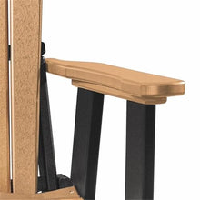 American Furniture Classics OS Home and Office Model 515CBK Fan Back Glider in Cedar with a Black Base