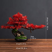 YXIANG56Q Fake Plants Articial Bonsain Tree Artificail Plants Potted Tree 25cm in Width Artificial House Plants Maple Tree Bonsai Fake Plant for Home Room Decor Bonsai Tree(A)