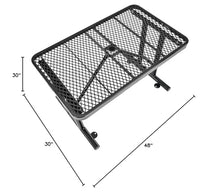 Global Industrial 4' Rectangular Expanded Metal Outdoor Table, Black