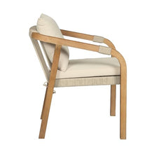 Armen Living Cypress Modern Outdoor Patio Dining Chair Set of 2 Ivory