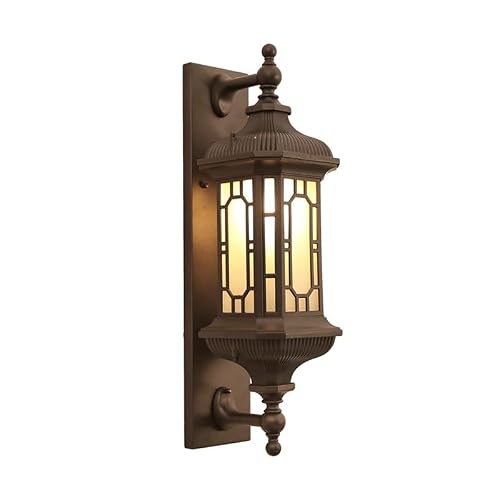 MVUYO Black Front Door Wall Lighting Outdoor Lantern Exterior Waterproof Sconce Light Fixtures with Glass Shade for House Garage Porch Patio Garden