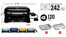 Weber® Lumin Portable Grill, Outdoor Electric Grill, BBQ Grill, Ice Blue