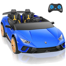 ELEMARA 2-Seater Kids Lamborghini Electric Car with Remote Control Blue