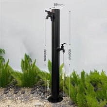 PUCNHZYNW Self-Standing Garden Water Column with Dual Taps - Outdoor Faucet System for Efficient Irrigation & Gardening, Durable Water Distribution Fountain SPO