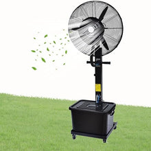 DMVWJR 26 In/30 In Misting Fan Cooling Mister Fan Floor Fan With 42L Capacity Tank Moving Outdoor Tower Fan Large Pedestal Fan For Patio Outside Restaurant Garage Gym Factory Workshop(26 in)