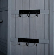 Outdoor Storage Shed with Potting Bench, 60.6" Fir Wood Cabinet for Garden Tools, Adjustable Shelves Drawers & Safety Anti-Tip Design, Gray