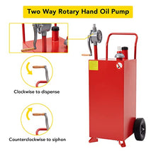 30 Gallon Gas Caddy with Pump - Portable Fuel Tank without Front Wheels Gasoline Tank Portable Fuel Storage Tank for Boat, Car,Garden, Lawnmower, ATV, 30 Red - B