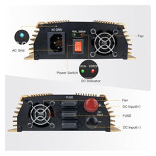 Solar Wind Power Inverter, 1300W MPPT Solar Grid Tie Inverter