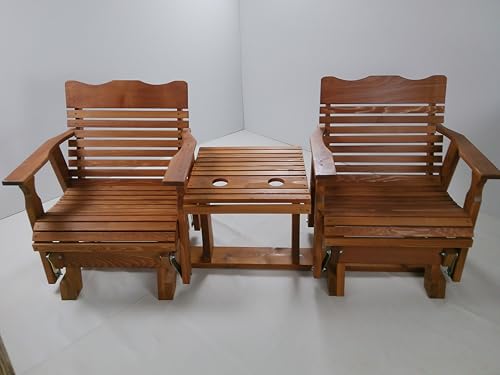 Kilmer Creek Rustic Finished 6 Foot Cedar Porch Settee Glider, Amish Crafted